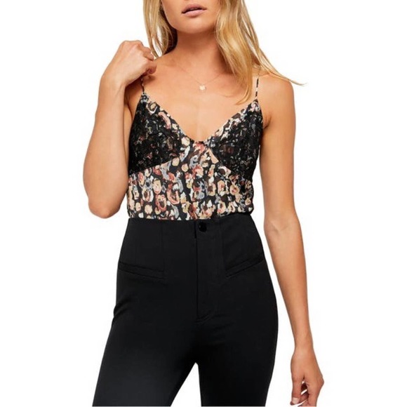 Free People Tops - Free People Little Dreams Camisole Black Combo NWT
